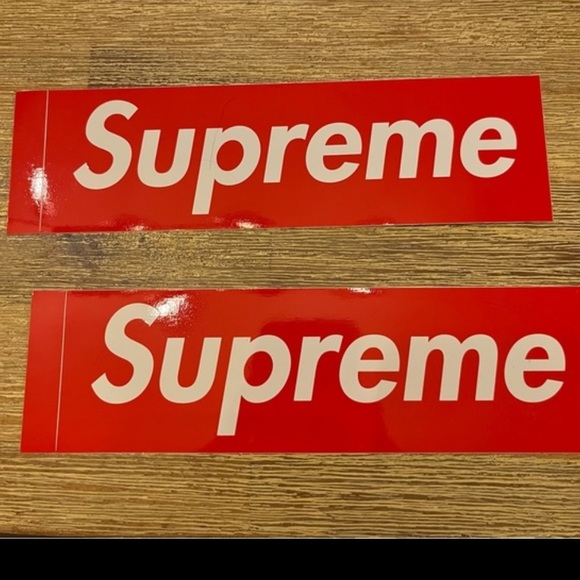 Set of 2 - SUPREME Box Logo Stickers - Picture 2 of 4